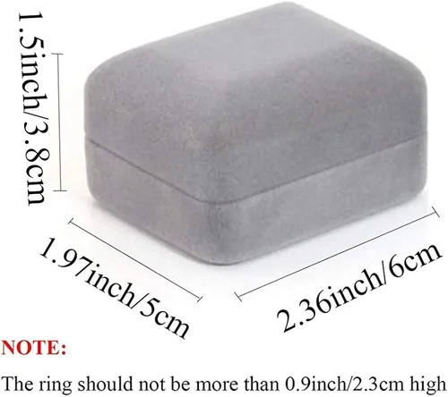 Miniatura 2 de GBYAN Velvet Ring Box with LED Light Jewelry Display Gift Box for Proposal,Engagement, Wedding
