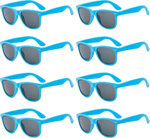 Miniatura 158 de Suministros para regalos de fiesta de colores neón Paquete de 8 gafas de sol unisex