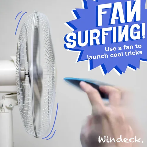 Miniatura 7 de Tabla de surf de dedo Windeck – Juguete de surf mini de mano azul y rojo con correa y cinta adhesiva Juguete de surf de aire de 5" para paseos