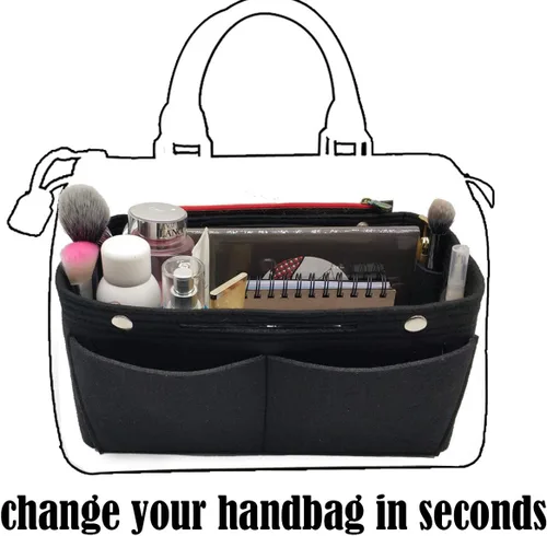 Miniatura 48 de LEXSION Organizador de fieltro para bolso – Bolsa de bolsillo múltiple en bolsa organizadora