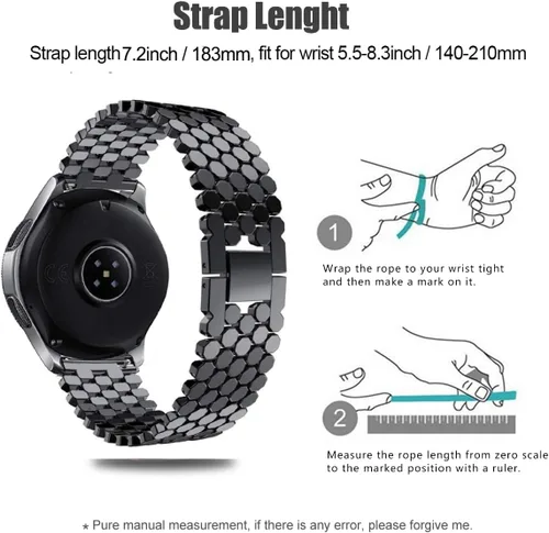 Miniatura 6 de DEALELE Correas compatibles con Samsung Galaxy Watch de 1.81 pulgadas / Galaxy 3 de 1.77 pulgadas / Gear S3, correa de repuesto de metal con textura