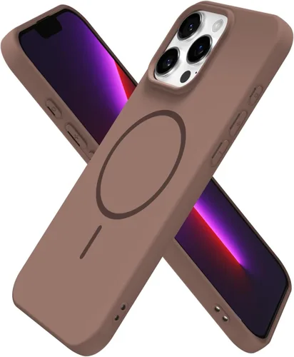 Miniatura 37 de oakxco Funda de silicona Mag Safe para iPhone 17 Pro Max, funda magnética delgada y fina compatible con carga inalámbrica MagSafe, bonita funda Negro