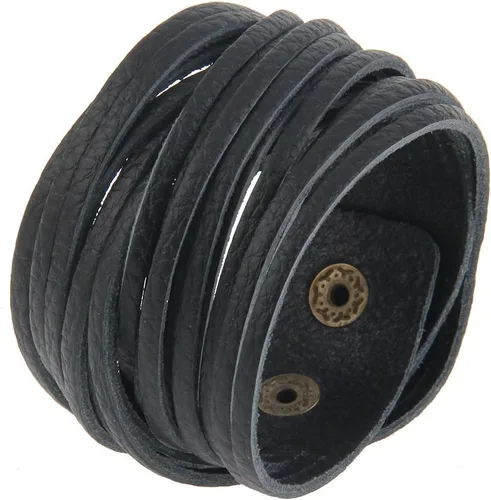 Miniatura 2 de GelConnie - Brazalete de piel, brazaletes trenzados punk, pulseras rock de piel, brazaletes góticos con correa ajustable, para hombre, mujer.
