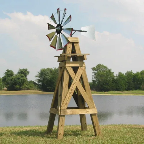 Miniatura 3 de Cabezal de molino de viento de 30 pulgadas con cola lisa e instrucciones para construir un molino de viento de 8 pies de alto