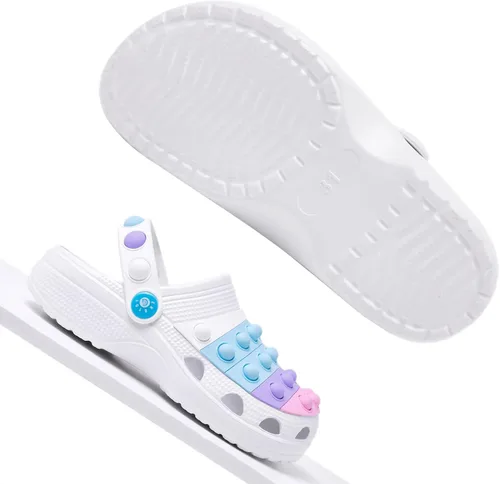 Miniatura 7 de Engtoy Zuecos para niños y niñas, zapatos de jardín sin cordones, sandalias divertidas y ligeras para la playa