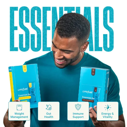 Miniatura 7 de LyfeFuel Barras esenciales de alto contenido en proteínas, reemplazo de comidas, veganas, barras de proteína bajas en carbohidratos a base