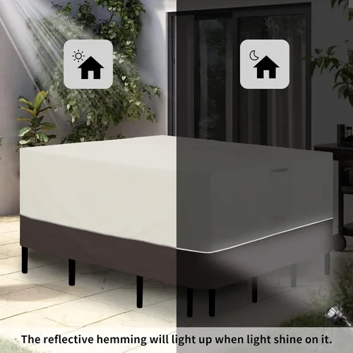 Miniatura 6 de Easy-Going Juego de fundas cuadradas para muebles de patio, 56 x 56 pulgadas, para mesa y silla, impermeables, resistentes a los rayos UV, para sofá