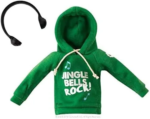 Miniatura 2 de the ELF on the SHELF Claus Couture Jingle Jam - Sudadera con capucha novedosa, color verde