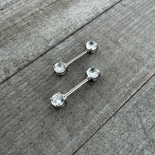 Miniatura 4 de Body Candy Juego de anillos para pezón de acero inoxidable calibre 14 916 pulgadas