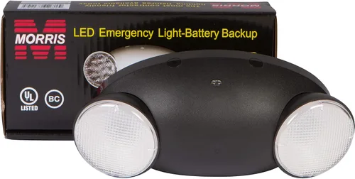 Miniatura 4 de Morris Productos Luz de Emergencia Micro LED – Negro, Alta Salida, Capacidad Remota - 76 Lúmenes - Unidad de Iluminación de Emergencia Ahorro