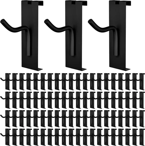 Zonon 100 ganchos de rejilla para pared, accesorios de rejilla de metal de 2/4/6 pulgadas, ganchos de exhibición para minoristas, garaje, tienda,