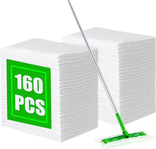 Paños de barrido en seco, toallitas desechables para limpieza de suelos compatibles con Swiffer Sweeper, sin perfume, 7.87 x 11.81 pulgadas, total