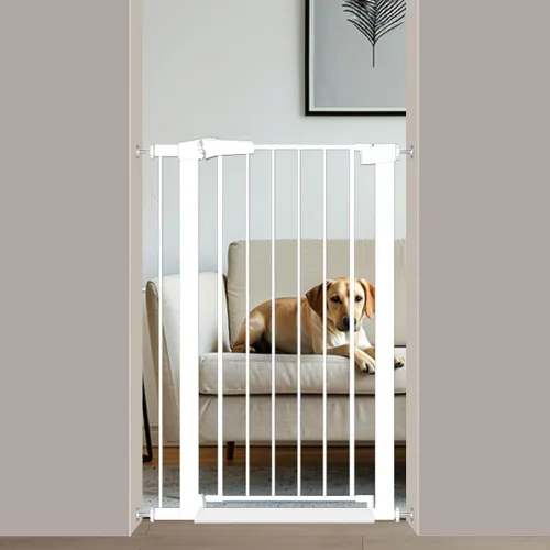 Fairy Baby Puerta estrecha para bebés de 24.5 a 29.5 pulgadas, puerta pequeña extra alta de 38 pulgadas para puertas, puerta de seguridad de metal