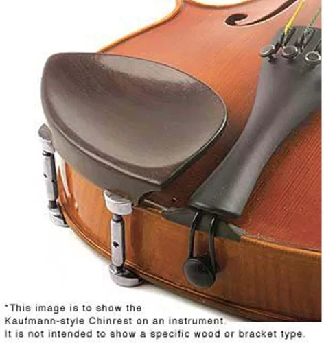 Miniatura 3 de Guarneri 4/4 Violín Chinrest - Ébano con soporte estándar (versión original)
