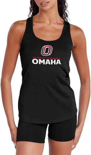 Miniatura 93 de Camiseta deportiva sin mangas oficial de NCAA Collegiate para mujer, con espalda cruzada, colección con logotipo primario