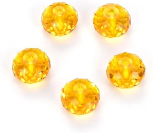 Miniatura 93 de 50 cuentas de cristal Adabele austriaco de 0.394 pulgadas facetadas sueltas Rondelle Siam rojo espaciador compatible con cristales de Swarovski 5040