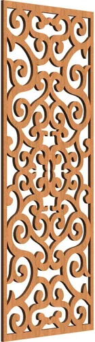 Miniatura 102 de Eveline - Paneles decorativos de pared de madera con calado, 13 3/8 pulgadas de ancho x 34 3/8 pulgadas de alto x 3/8 de alto, roble rojo rojo