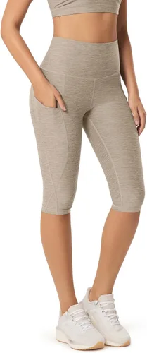 Miniatura 117 de ODODOS - Leggings capri de cintura alta para mujer con bolsillos, control de abdomen, no se transparentan, para entrenamiento atlético, running