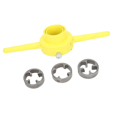 Miniatura 5 de Enhebrador de tubos, fabricante de herramientas de hilo de PVC, tubo de plástico, troquelado redondo NPT, rosca de fontanería de 1/2 pulgada 3/4