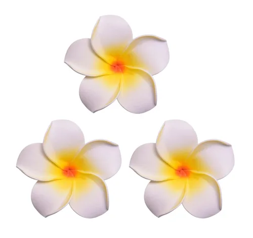 Miniatura 12 de Pinzas de espuma hawaiana de plumeria para mujer, para novia, boda, playa, tropical, vacaciones, fiesta, decoración para el cabello