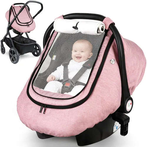 Rquite Funda de asiento de automóvil para bebé, fundas de asiento de automóvil de invierno para niño y niña, funda impermeable para asiento de