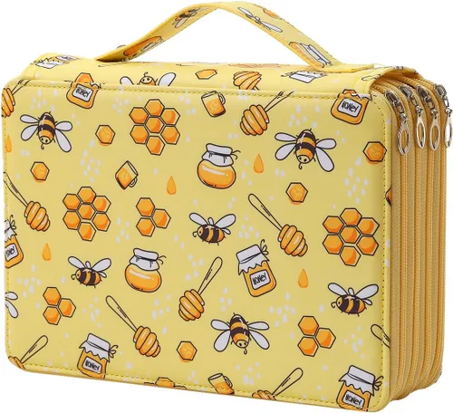 Miniatura 36 de Estuche para lápices Jungle con 120 ranuras de tela Oxford, con ranura para lápices, organizador con práctico envoltorio portátil, soporte multicapa