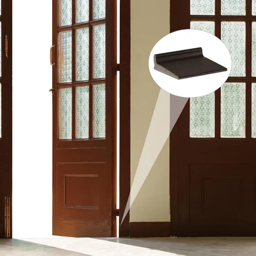 Miniatura 5 de Pangda 10 sellos para esquina de puerta, sellos autoadhesivos para esquinas de puerta, elevados detrás de burletes para aislamiento de ruido y Negro