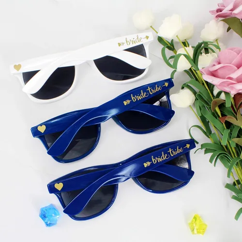 Miniatura 5 de LADY&HOME Paquete de 10 lentes de sol para despedida de soltera, damas de honor y novia para fiesta de novia, despedida de soltera (azul marino)