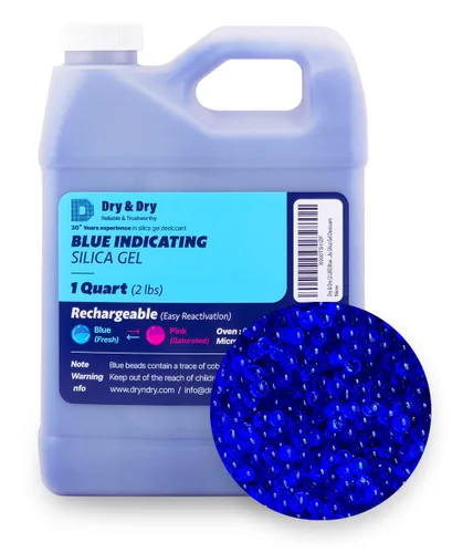 Miniatura 24 de Dry & Dry [1.63 kg] Cuentas de gel de sílice indicadoras de primera calidad de color naranja (estándar de la industria 3-5 mm) - Cuentas de gel
