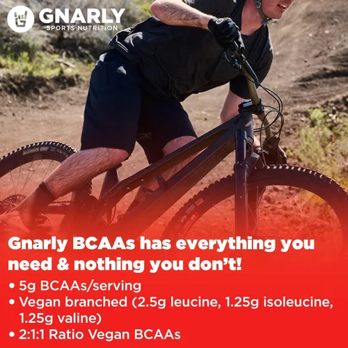 Miniatura 4 de Gnarly Nutrition BCAA en polvo, ponche de frutas - Aminoácidos BCAAS pre-entrenamiento - Certificado NSF Sport - Suplemento para apoyar