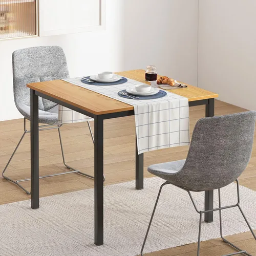 Miniatura 2 de DlandHome Escritorio pequeño para computadora para oficina en casa, mesa de escritura para espacios pequeños, mesa de estudio, escritorio