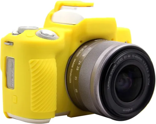Miniatura 8 de Rieibi Funda de silicona para Canon EOS M50/M50 II, funda protectora de silicona suave para cámara Amarillo