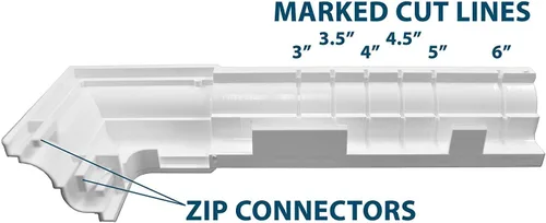 Miniatura 2 de Ajuste ajustable de 4 piezas de vinilo/PVC (apto para postes de 3 a 6.5 pulgadas) (3 colores) (almendra)