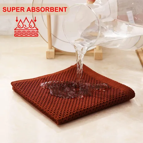 Miniatura 269 de Kitinjoy - Paños de cocina de 100 % algodón, tela de tejido gofrado, paño de limpieza ultrasuave, absorbente y de secado rápido. Beige