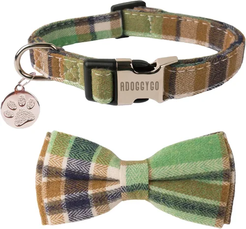 Miniatura 15 de ADOGGYGO Collar de perro con bandera americana con corbatín desmontable, collars patrióticos ajustables del 4 de julio para perros pequeños