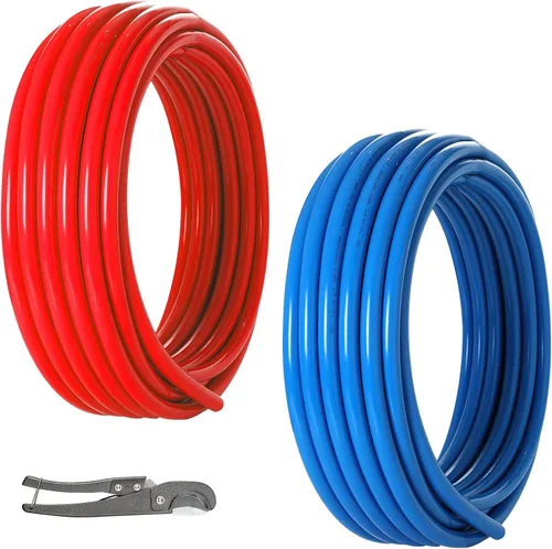 HeSun Tubo PEX-A de 1/2 pulgada, 2 tubos Pex A de 100 pies para fontanería de agua caliente/fría, compatible con plomería de expansión, 200 pies en