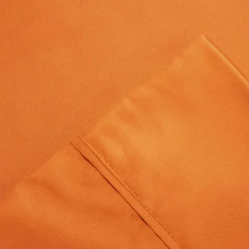 Miniatura 3 de Modern Threads Amrapur Overseas 10100MFS-ORG-QN - Juego de sábanas de microfibra sólida de 4 piezas de 100 GSM (Paradise Orange, Queen)