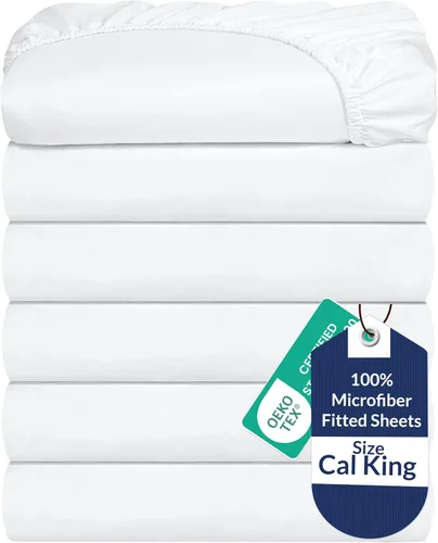 Miniatura 26 de Royale Linens Paquete de 2 sábanas bajeras, sábanas elásticas, sábana bajera tamaño Queen, suave y transpirable, microfibra cepillada de 1800, Gris