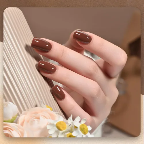Miniatura 3 de GAOY - Esmalte de uñas de gel marrón, 16ml de esmalte de gel para quitar por remojo, curado con luz UV para arte de uñas, manicura DIY en casa, 2088