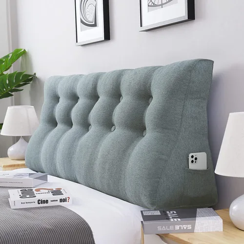 Miniatura 12 de Almohada de cuña elevada para cabecero de cama individual, cojín de apoyo para sentarse en la cama, respaldo de cama, almohada de lectura para sofá