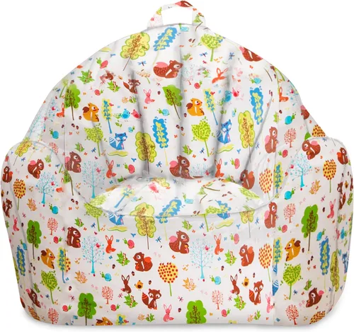 Miniatura 144 de Posh Beanbags - Sillón puff grande, 38 pulgadas, color azul rey sólido Nylon suave - Azul real