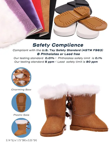 Miniatura 8 de Zapatos de muñeca de 18 pulgadas - 7 pares con caja de regalo