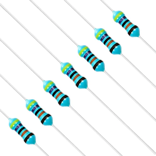 Miniatura 124 de Chanzon 100pcs 1/4W (0.25W) 62 Ohmios Resistencia fija de película metálica Ohmios 0.01 ±1% Tolerancia 62R MF Resistencias de orificio pasante