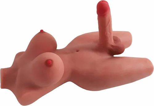 Miniatura 3 de Muñeca sexual torso transexual con pechos de consolador realistas y sexo anal, muñecas sexuales transexuales para hombres, mujeres, parejas, unisex