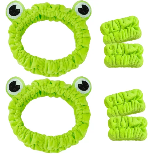 Miniatura 12 de 12 PIEZAS Diademas de Spa y Muñequeras para Lavado Facial - Diadema de Maquillaje de Microfibra Suave Súper Linda con Bandas Elásticas de Lazo