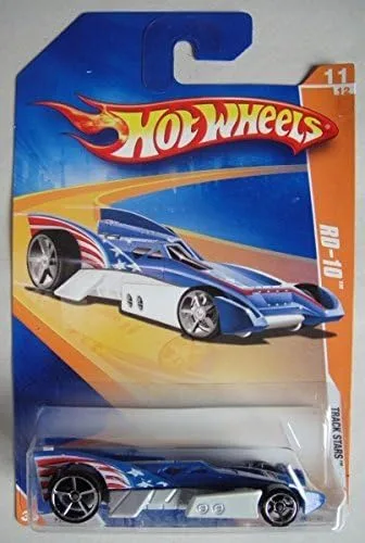 Mattel HOT WHEELS 2009 Track Stars - Auto fundido a presión azul/blanco/rojo de 3 pulgadas, 11/12 unidades para niños (edades de 3 años en adelante)