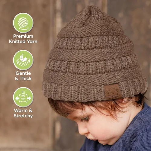 Miniatura 130 de KeaBabies 3-Pack Baby Beanies for Boys, Girls - Stretchy Knit Baby Hats, Cute Newborn
