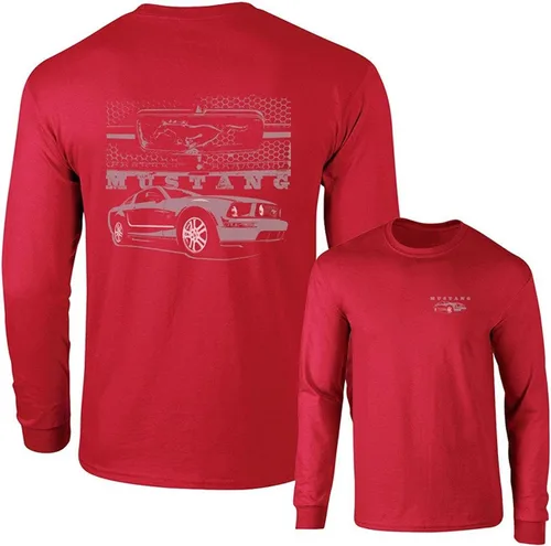 Miniatura 4 de Mustang Pony Grill con Ford CAR Camiseta de manga larga F&B Negro