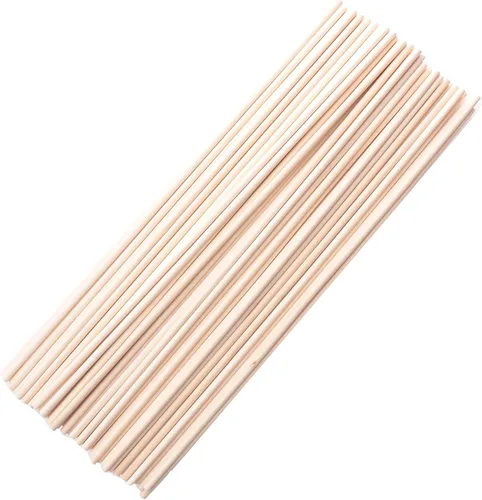 Miniatura 8 de 60 varillas de madera de 4 pulgadas de madera natural sin terminar para proyectos de manualidades, decoración del hogar, decoración del hogar