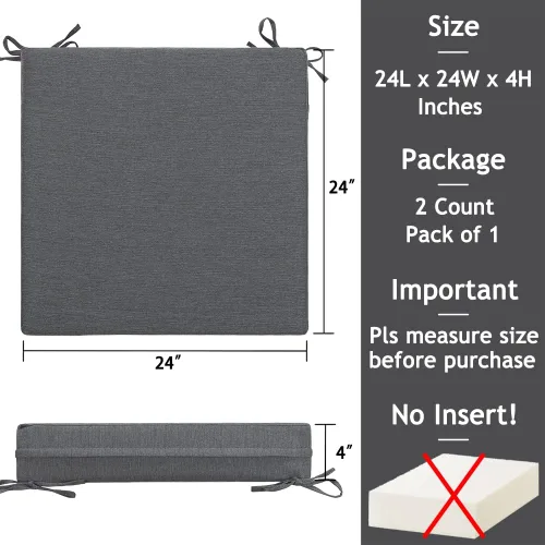 Miniatura 3 de Magpie Fabrics - Juego de fundas para cojines de patio de 2 (solo funda de repuesto, sin inserto!), Funda para silla de asiento profundo impermeable